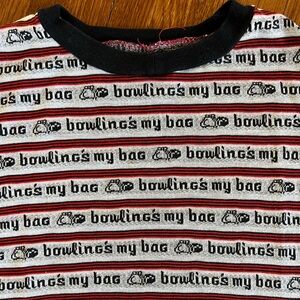 Vintage “Bowling Is My Bag” knit  shirt